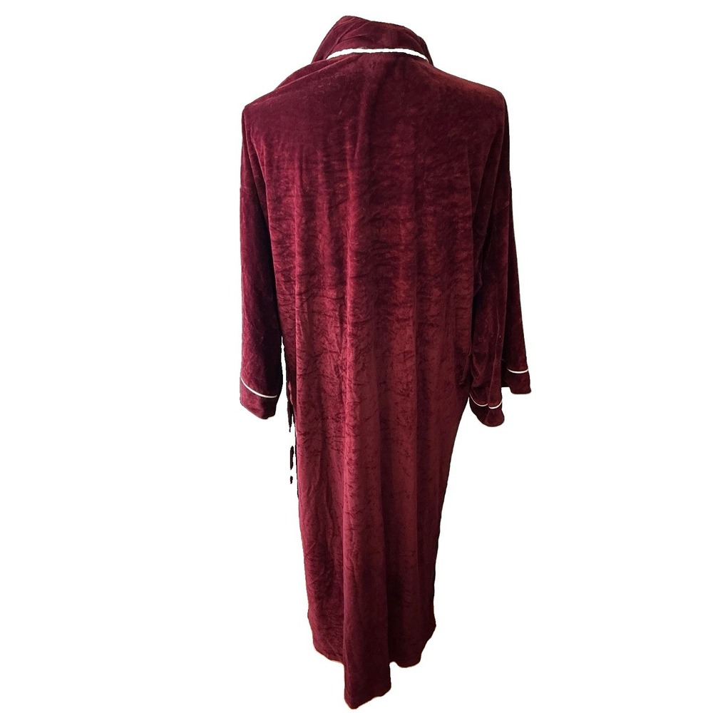 Christian Dior Robe Mens One Size Burgundy Vintage Velvet Monsieur (D9) - Picture 5 of 7